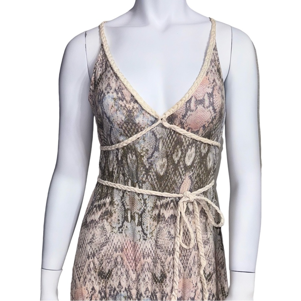 Lovestitch Greek Goddess Snakeskin Print Maxi Dress